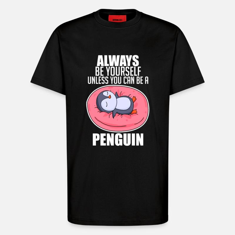 Pinguin Pinguine - T-Shirt - made by SPREAD - SOLID BLACK