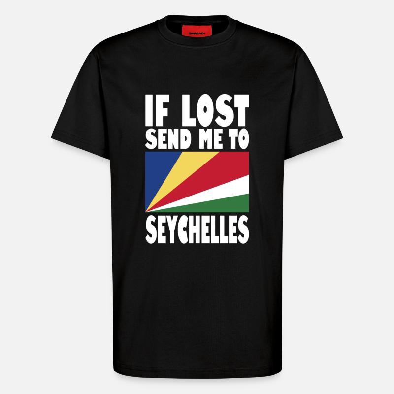 Seychelles Flag Saying - T-Shirt - made by SPREAD - SOLID BLACK