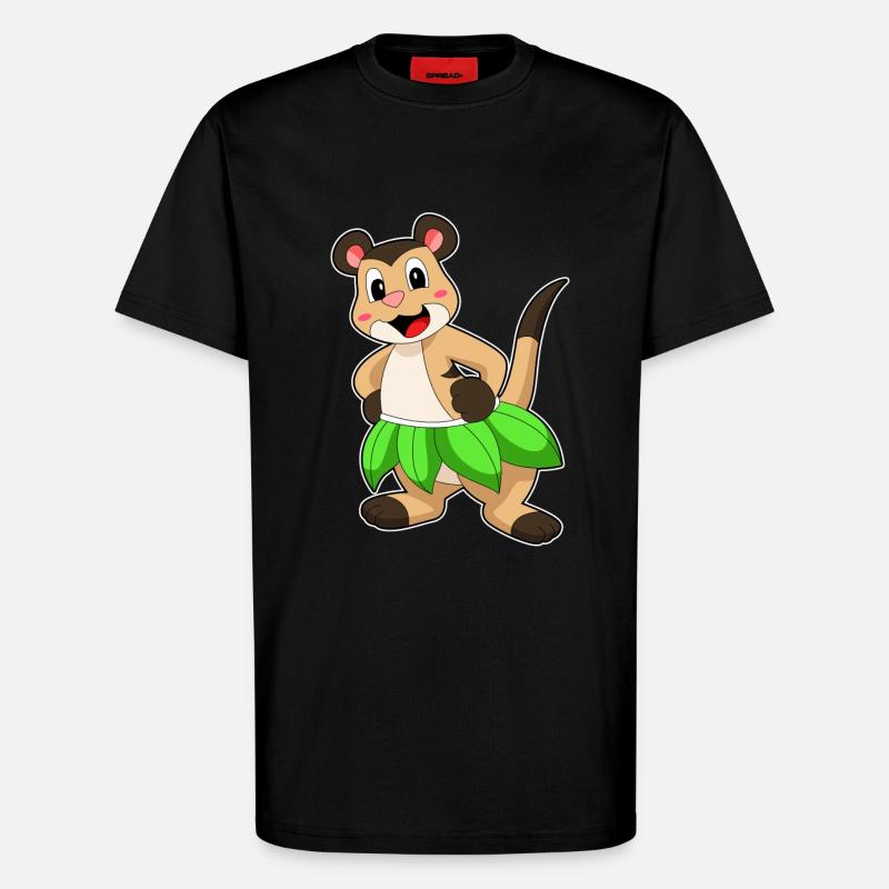 Suricates dansant ballet - T-shirt bio décontracté fabriqué en UE - SOLID BLACK