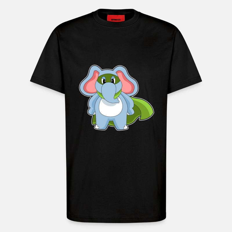 Elefant Held - T-Shirt - made by SPREAD - SOLID BLACK