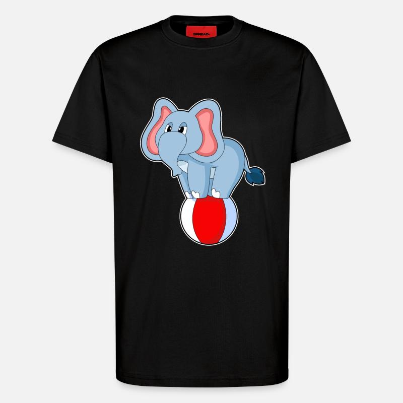 Cirque des éléphants - T-shirt bio décontracté fabriqué en UE - SOLID BLACK