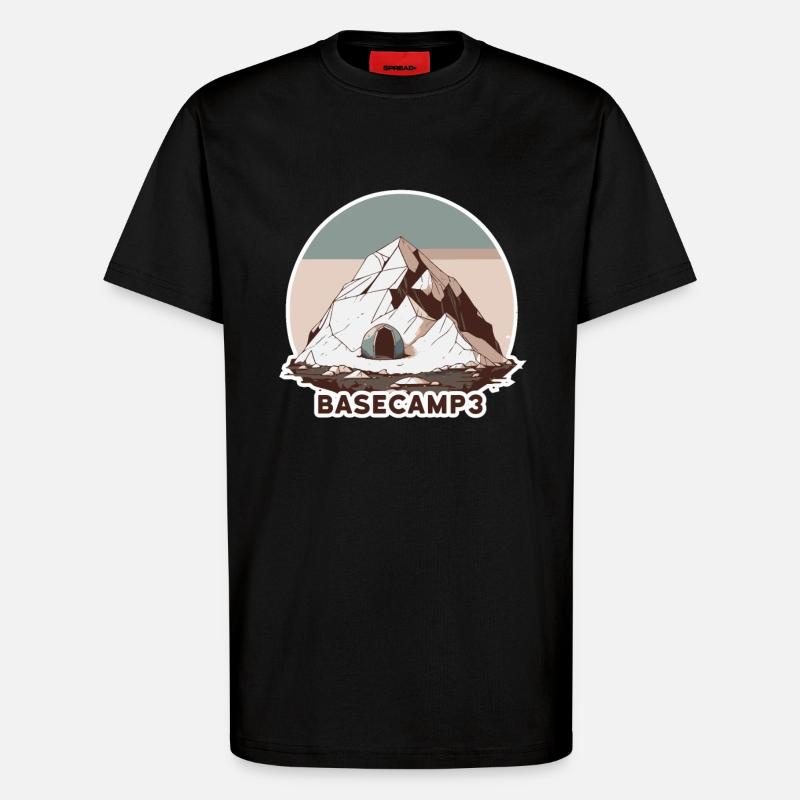 Mountaineer Base Camp 3 - T-Shirt - made by SPREAD - SOLID BLACK