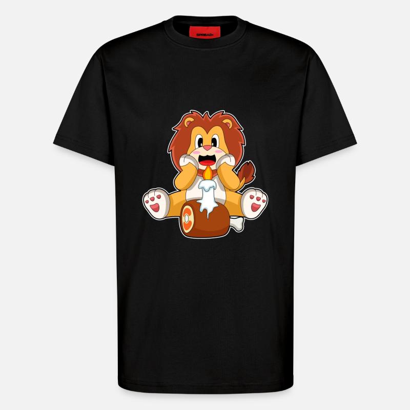 Leo Birthday Gift - T-Shirt - made by SPREAD - SOLID BLACK