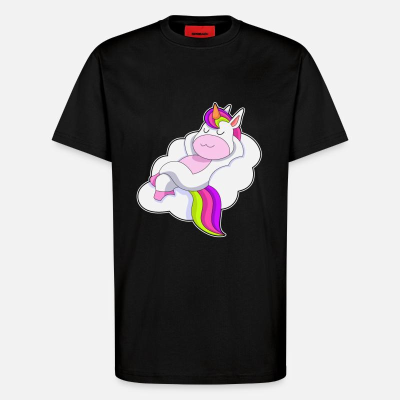 Einhorn Wolken - T-Shirt - made by SPREAD - SOLID BLACK
