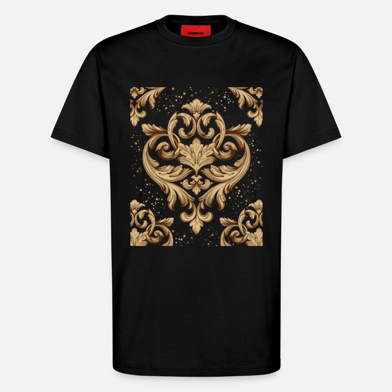 Barock, Barock-Design, Baroque Boho-Ornament - T-Shirt - made by SPREAD - SOLID BLACK