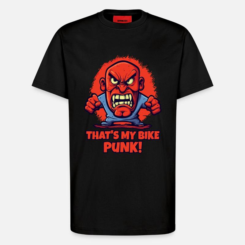 C’est mon vélo, punk ! - T-shirt bio décontracté fabriqué en UE - SOLID BLACK
