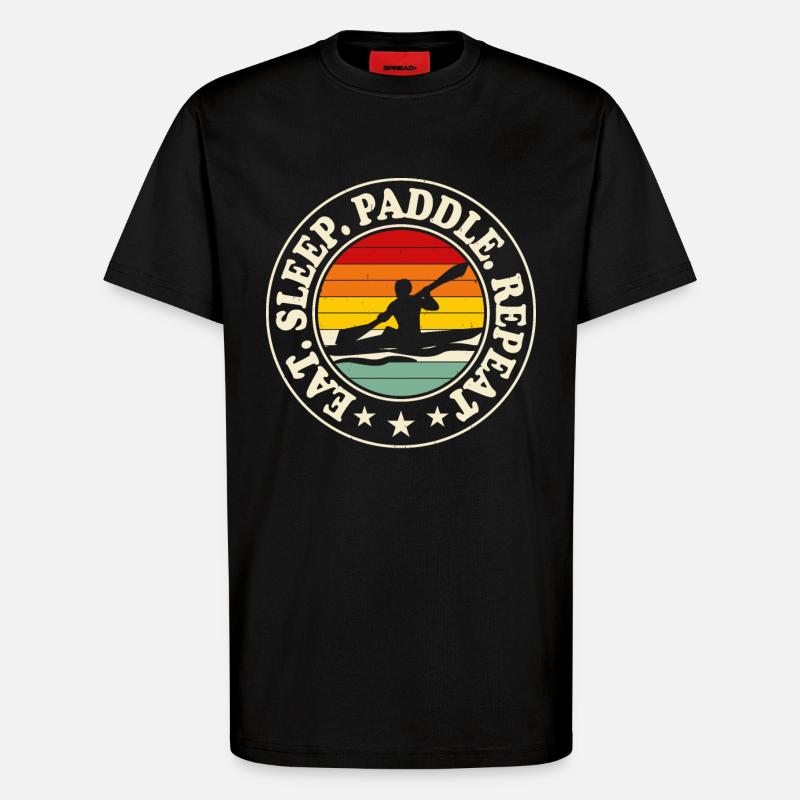 Kajak Kajakfahrer Kajaker - T-Shirt - made by SPREAD - SOLID BLACK