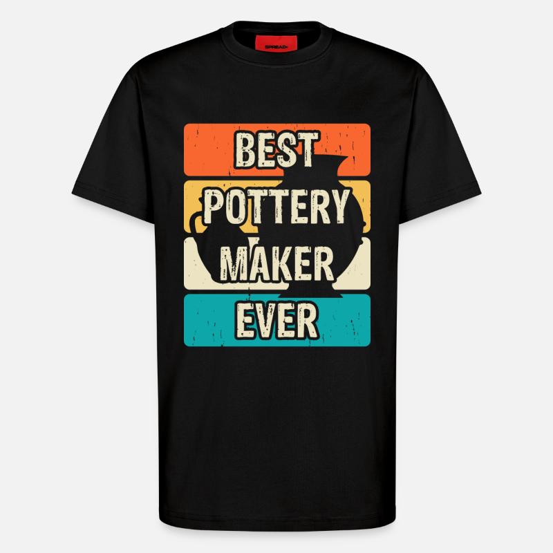 Pottery Pottery Pottery - T-Shirt - made by SPREAD - SOLID BLACK