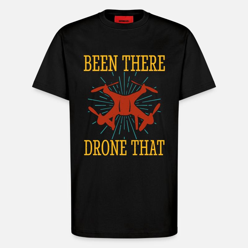 Drohne - T-Shirt - made by SPREAD - SOLID BLACK