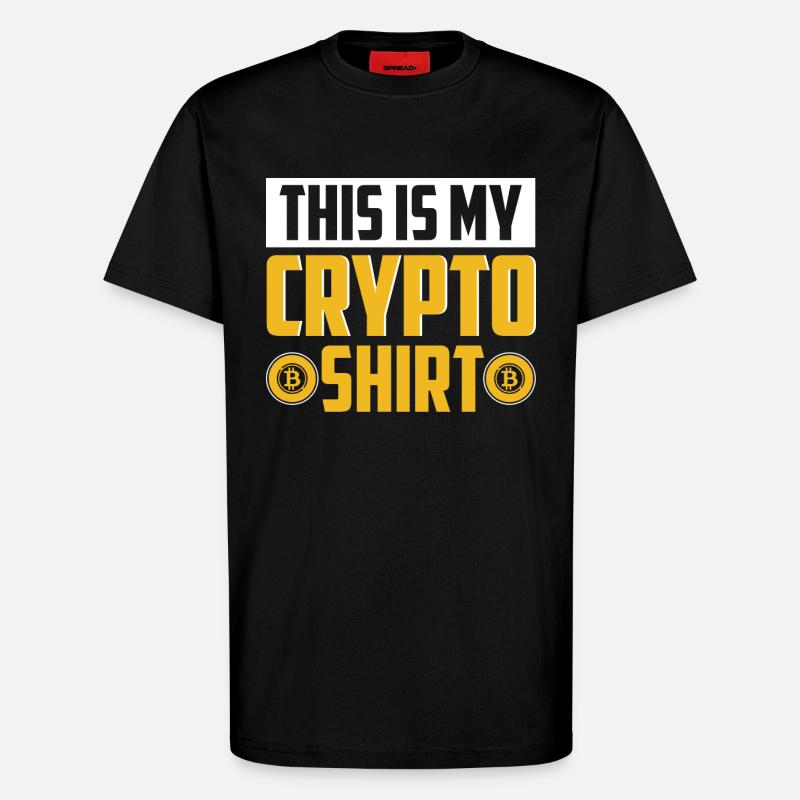Krypto Kryptowährung - T-Shirt - made by SPREAD - SOLID BLACK