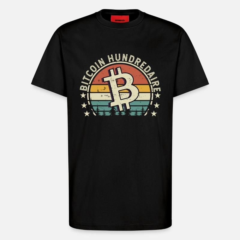 Bitcoin Krypto Kryptowährung - T-Shirt - made by SPREAD - SOLID BLACK