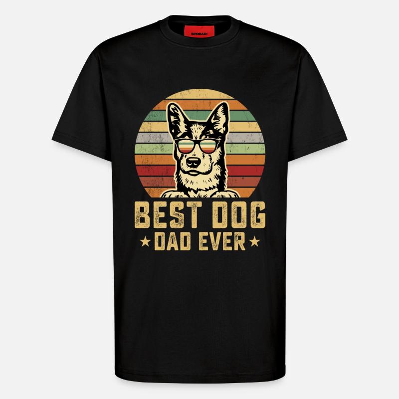 Hunde Papa - T-Shirt - made by SPREAD - SOLID BLACK