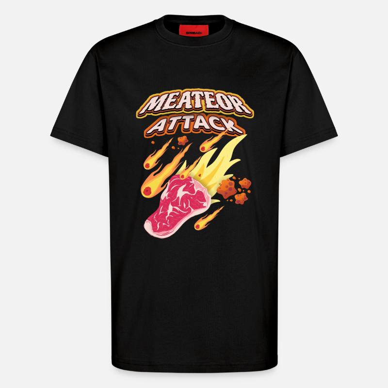 Steak, Fleisch, lustiger Spruch - T-Shirt - made by SPREAD - SOLID BLACK