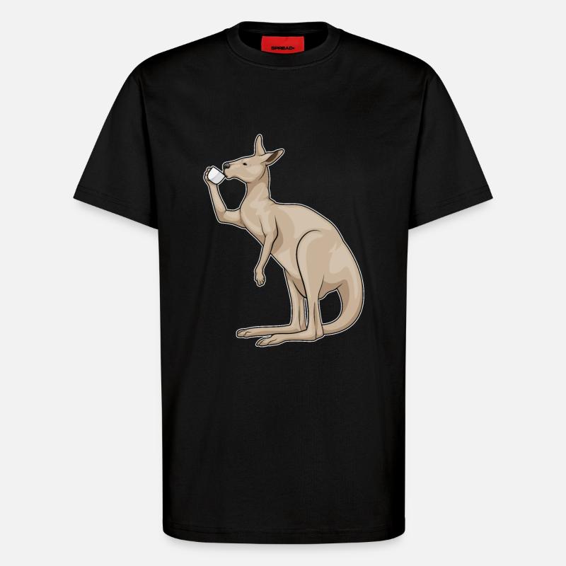Kangaroo Coffee Mug - T-Shirt - made by SPREAD - SOLID BLACK