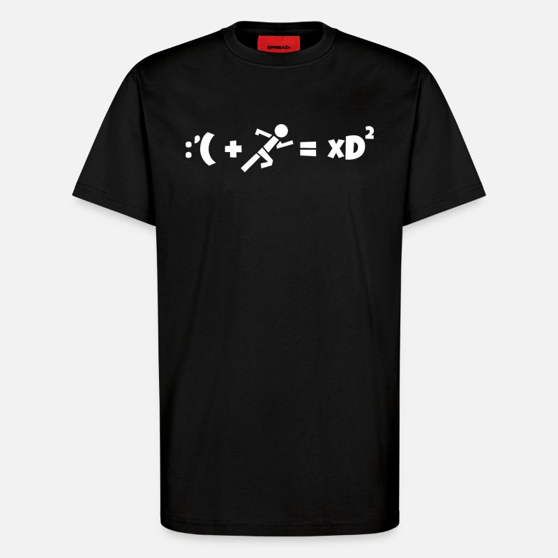 Fun running formula - T-Shirt - made by SPREAD - SOLID BLACK