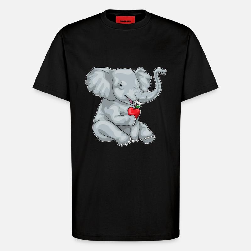 Elephant Apple Fruit - T-Shirt - made by SPREAD - SOLID BLACK