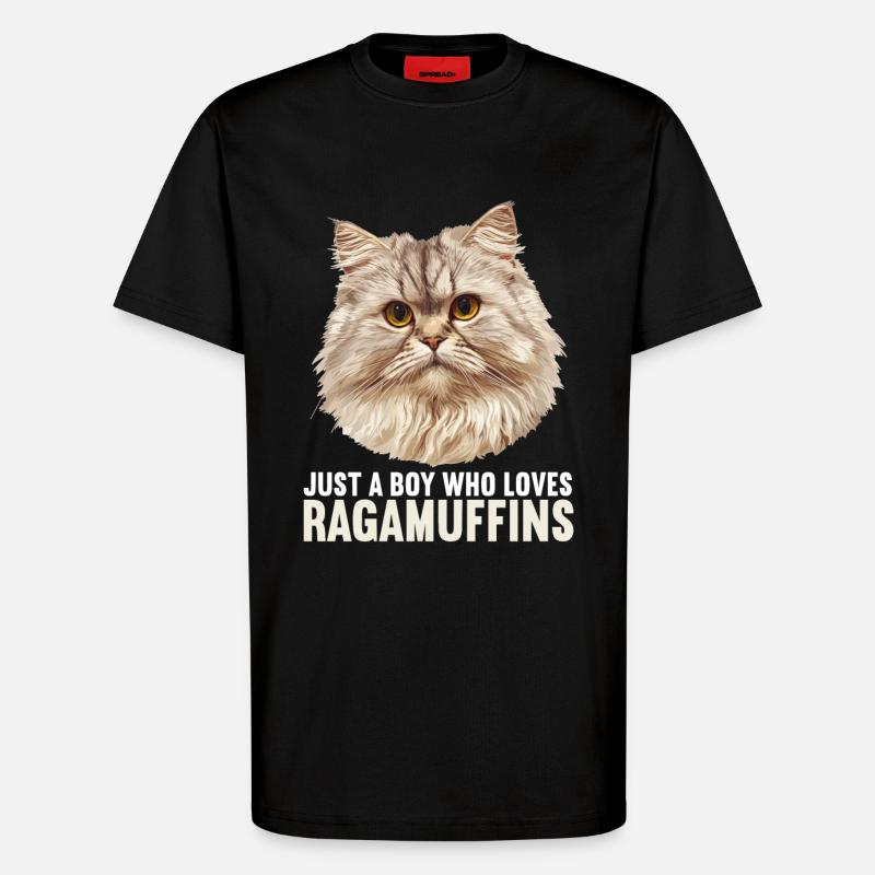 Ragamuffin Chaton Ragamuffin Chat - T-shirt bio décontracté fabriqué en UE - SOLID BLACK