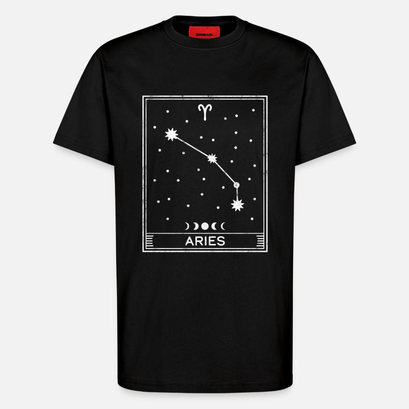 Widder Sternzeichen - T-Shirt - made by SPREAD - SOLID BLACK
