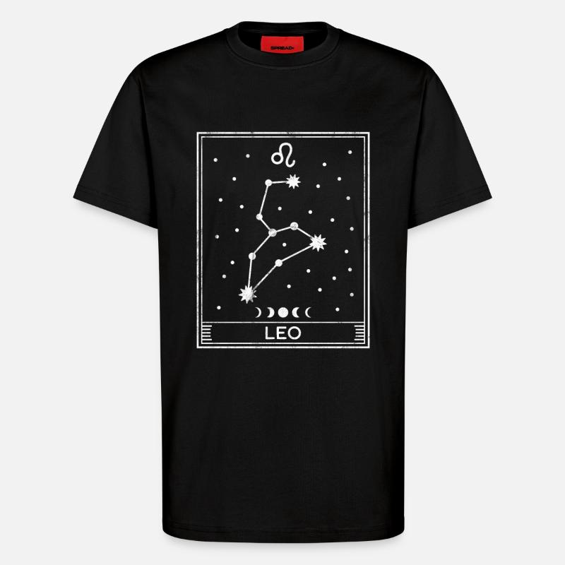 Löwe-Sternzeichen - T-Shirt - made by SPREAD - SOLID BLACK