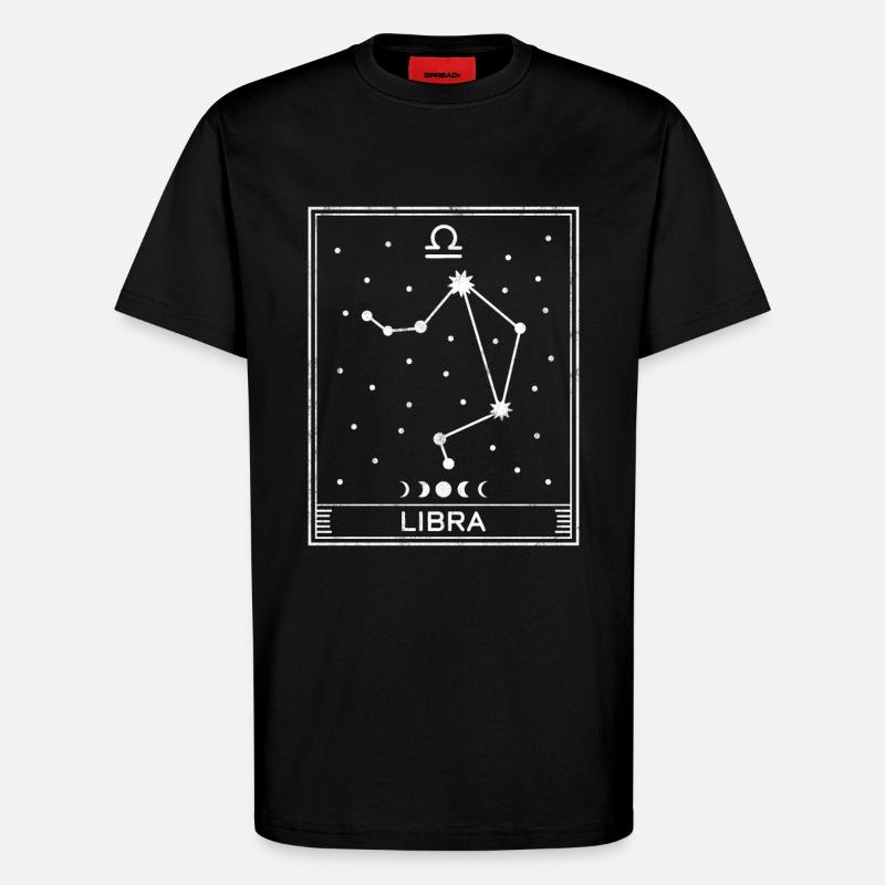Waage-Sternzeichen - T-Shirt - made by SPREAD - SOLID BLACK