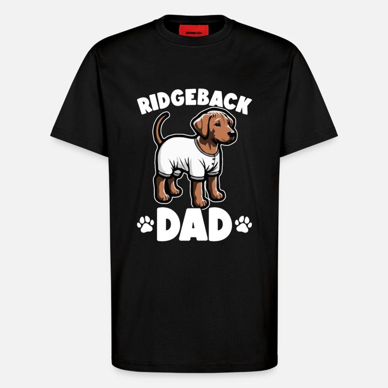 Rhodesian Ridgeback Dog Rhodesian Ridgebacks - T-Shirt - made by SPREAD - SOLID BLACK
