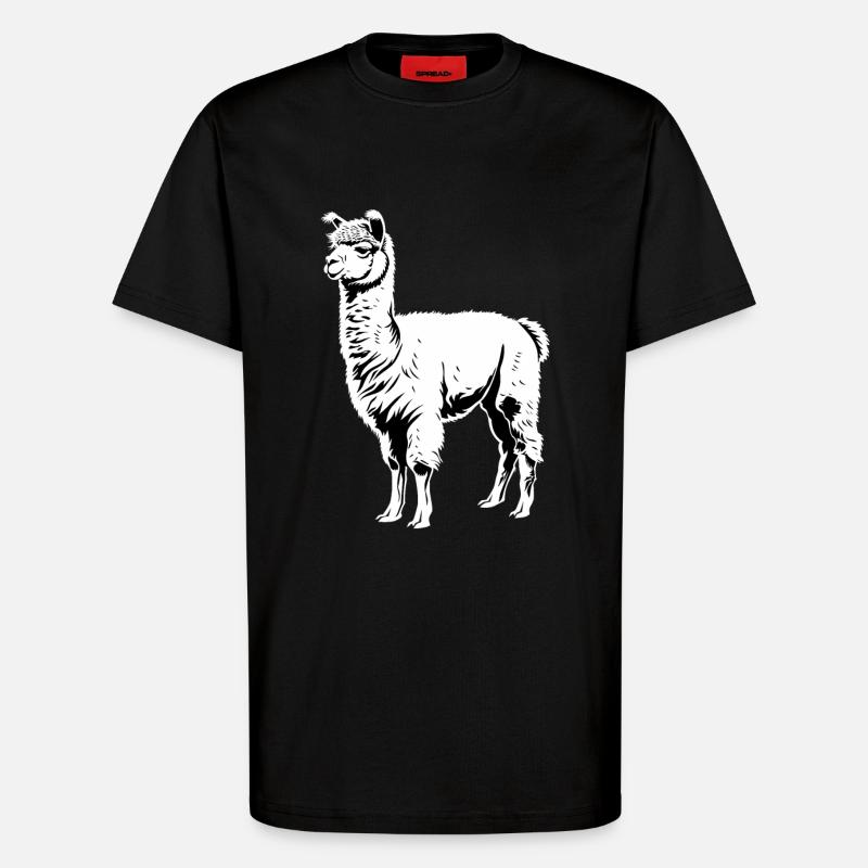 Alpaca Alpacas Alpaca - T-Shirt - made by SPREAD - SOLID BLACK