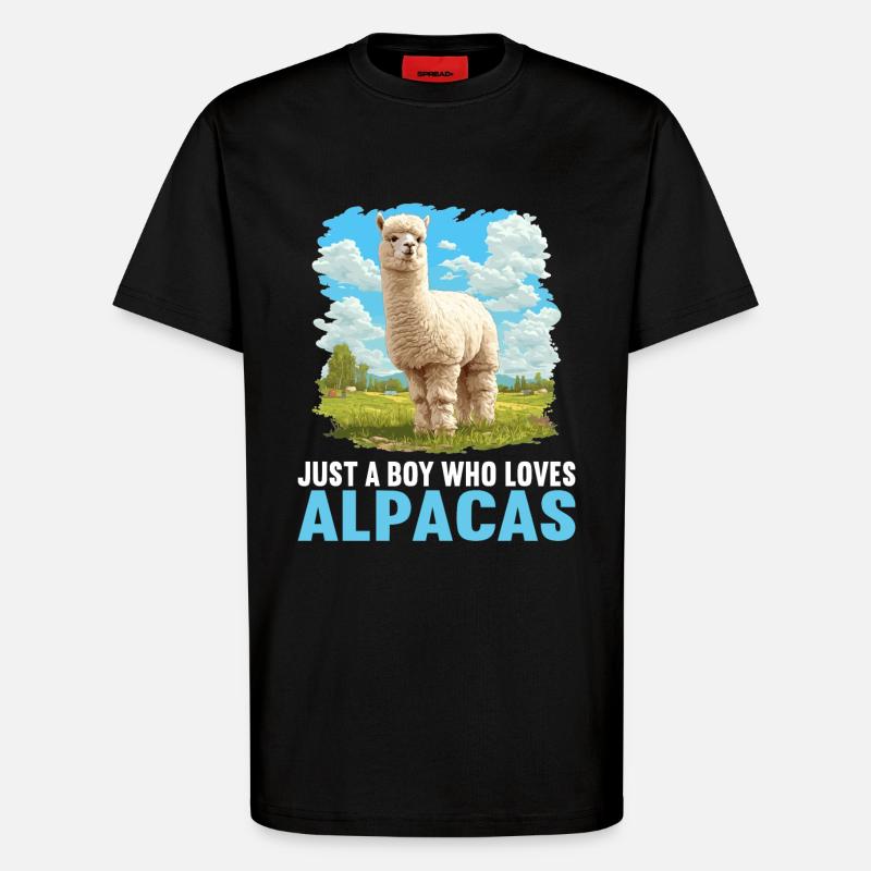Alpaca Alpacas Alpaca - T-Shirt - made by SPREAD - SOLID BLACK