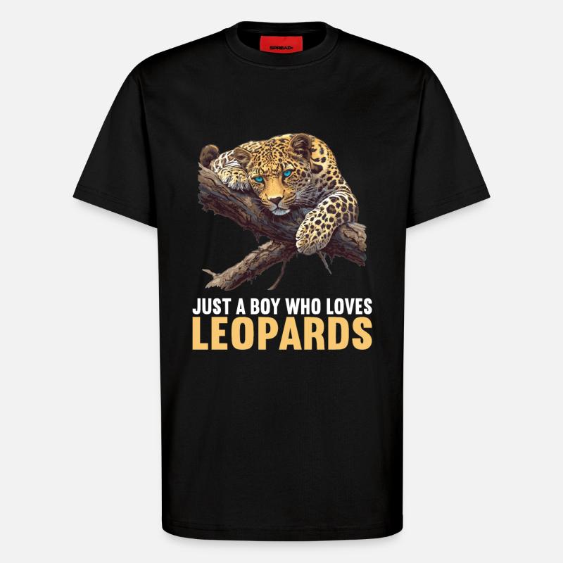 Léopard léopard - T-shirt bio décontracté fabriqué en UE - SOLID BLACK