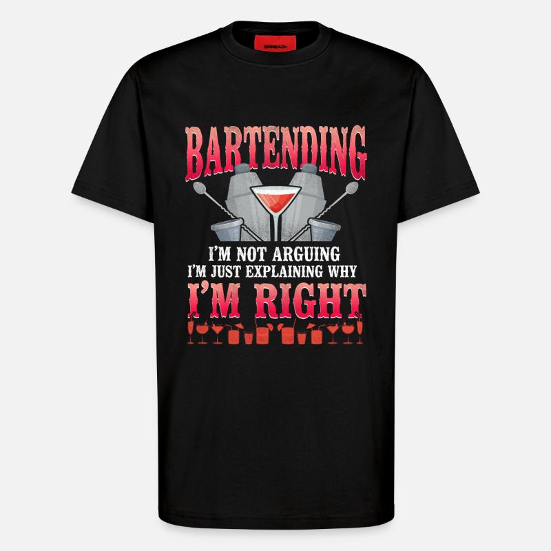 Bartender Mixologist Bartender I'm - T-Shirt - made by SPREAD - SOLID BLACK