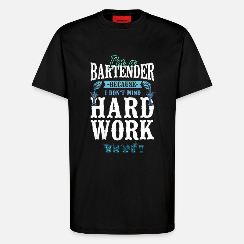 Bartender Mixologist I'm A - T-Shirt - made by SPREAD - SOLID BLACK