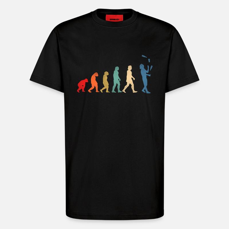 Barman Mixologue Evolution - T-shirt bio décontracté fabriqué en UE - SOLID BLACK