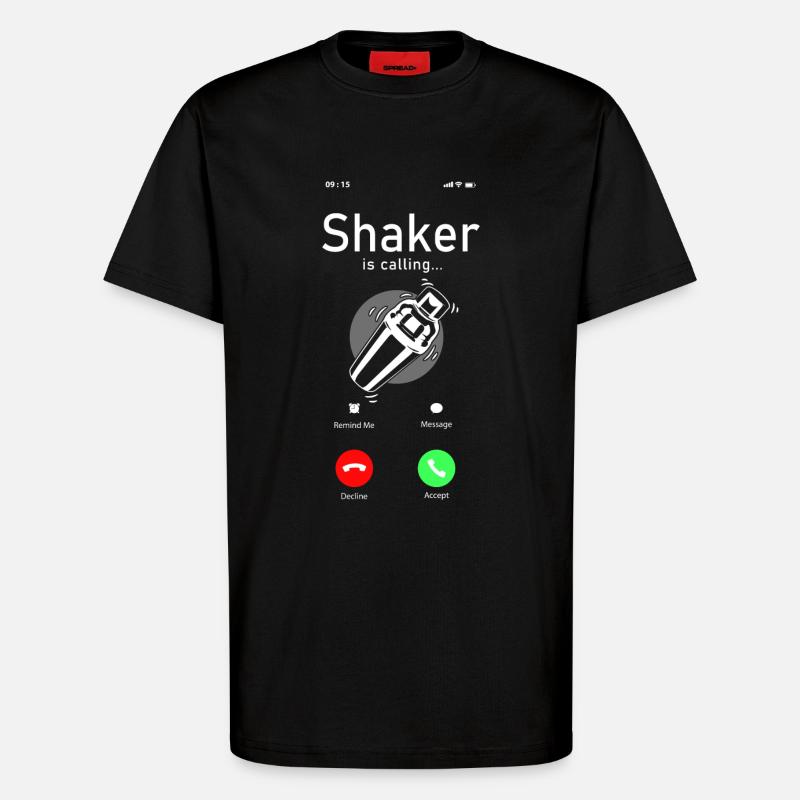 Bartender Mixologist Phone Display - T-Shirt - made by SPREAD - SOLID BLACK