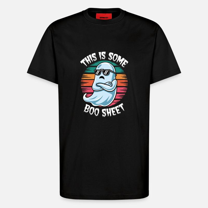 This is some boo sheet - T-Shirt - made by SPREAD - SOLID BLACK
