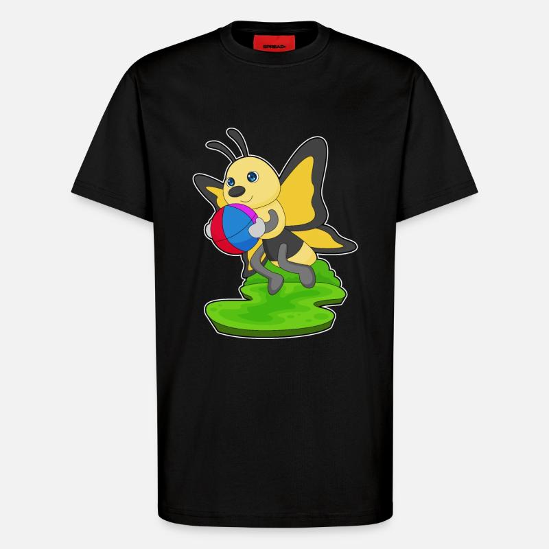 Butterfly Ball - T-Shirt - made by SPREAD - SOLID BLACK