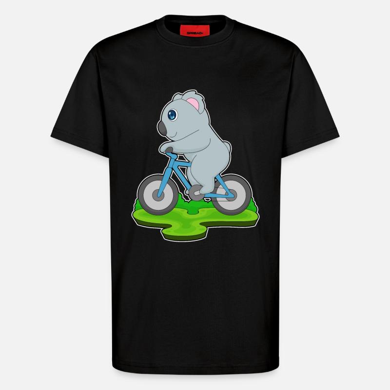 Vélo Koala - T-shirt bio décontracté fabriqué en UE - SOLID BLACK