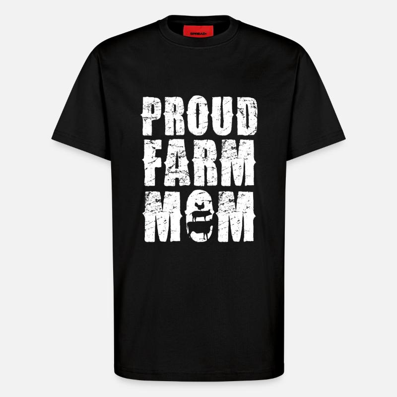 Proud Farm Mama Statement - T-Shirt - made by SPREAD - SOLID BLACK