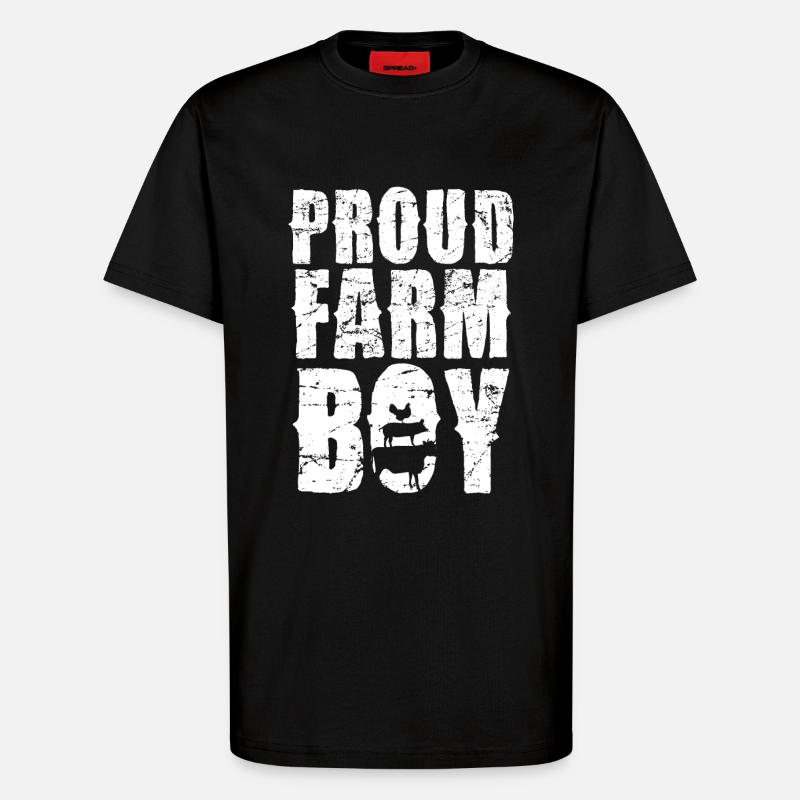 Stolzer Bauernjunge Landleben - T-Shirt - made by SPREAD - SOLID BLACK
