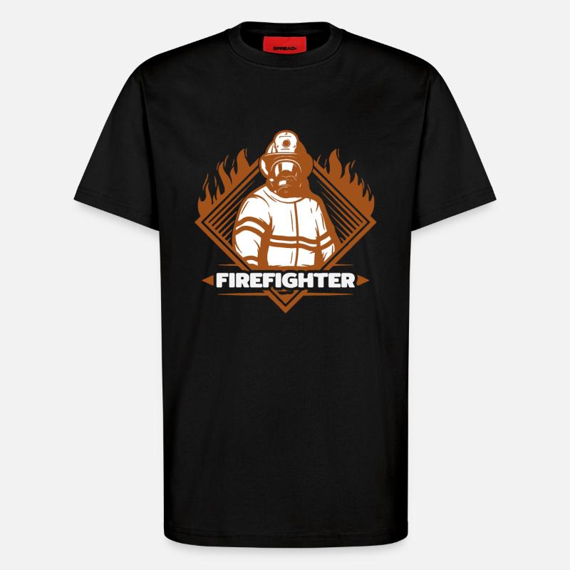 Firefighter Firefighter Pride - T-Shirt - made by SPREAD - SOLID BLACK