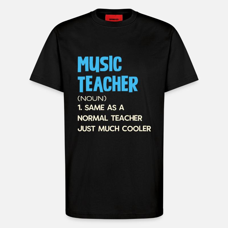 Musiklehrer Definition Cooler Lehrer Idee - T-Shirt - made by SPREAD - SOLID BLACK
