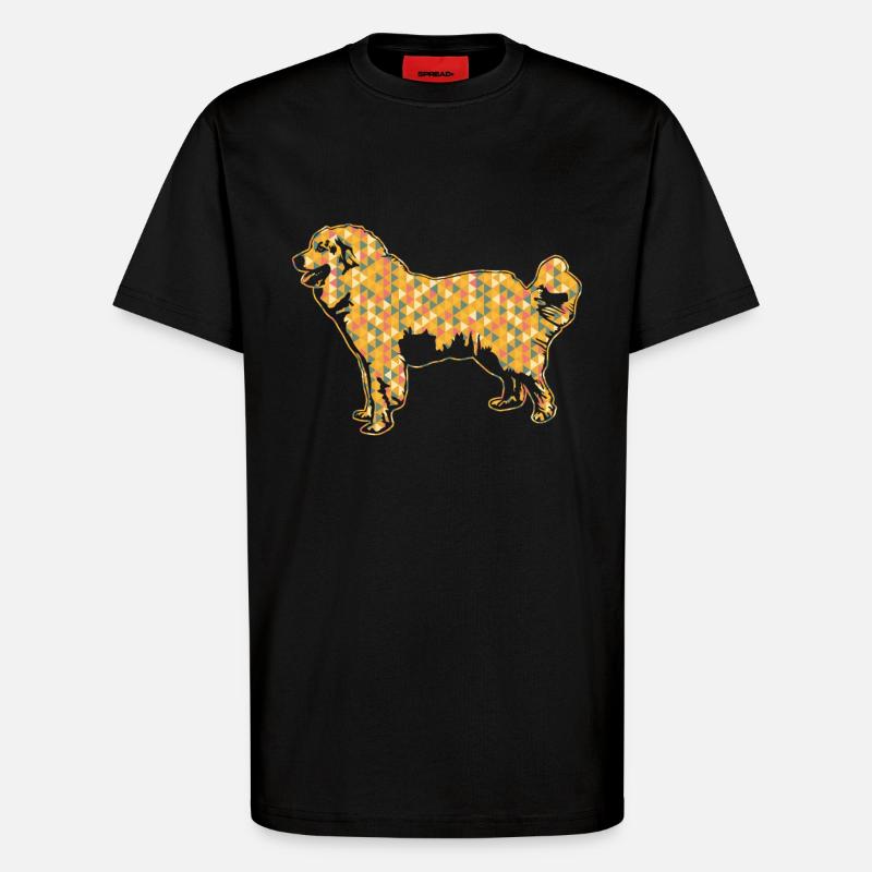 Great Pyrenees Geometric - T-Shirt - made by SPREAD - SOLID BLACK