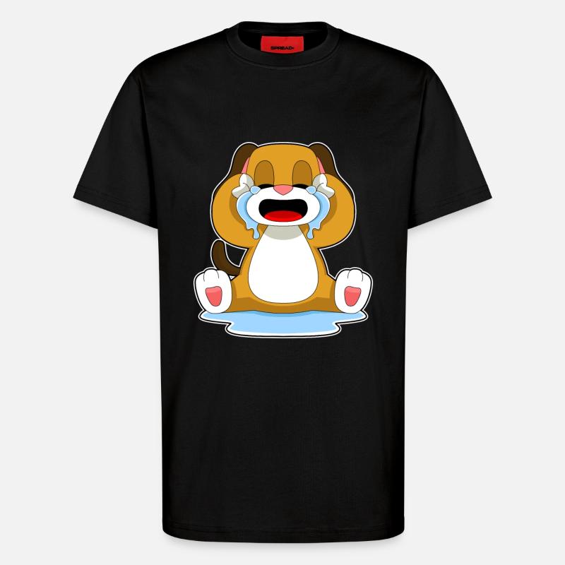 Larmes de chien - T-shirt bio décontracté fabriqué en UE - SOLID BLACK