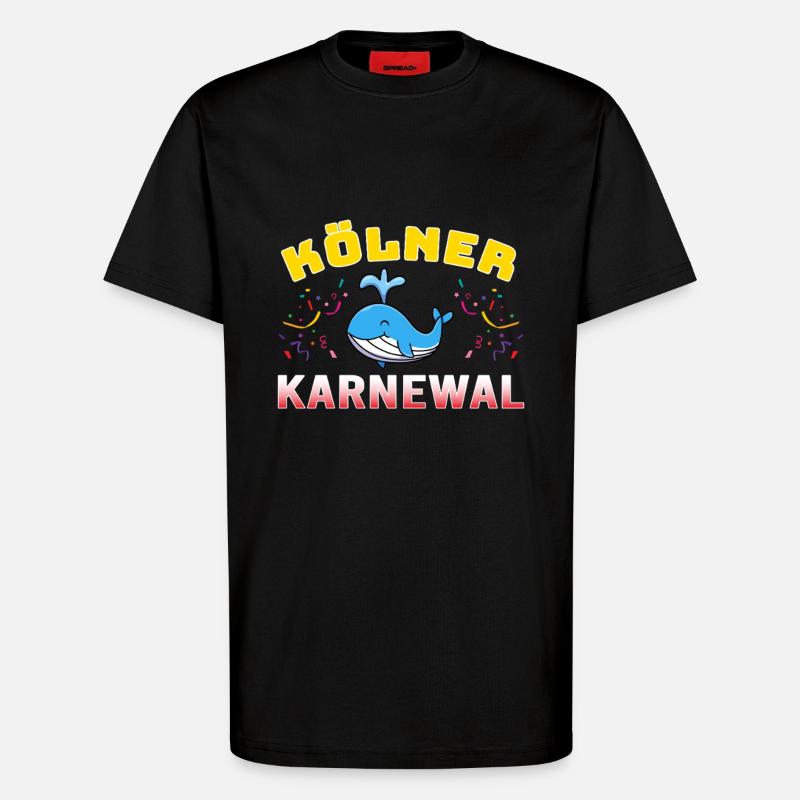 Carnaval de CologneCarnavalWAL - T-shirt bio décontracté fabriqué en UE - SOLID BLACK