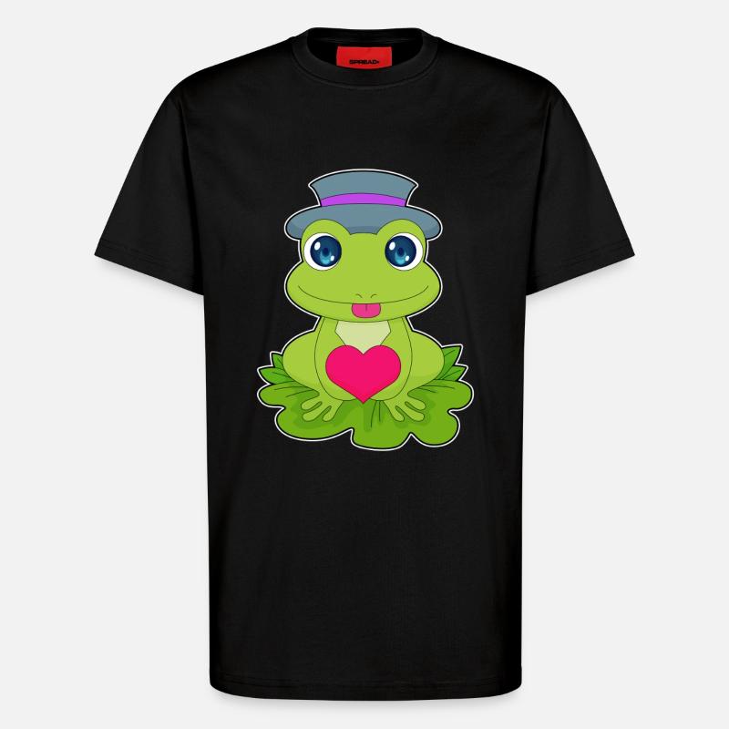 Frog Heart - T-Shirt - made by SPREAD - SOLID BLACK
