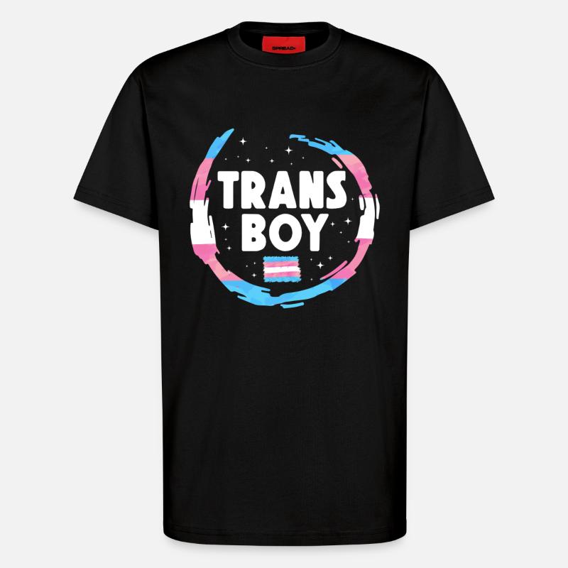 Transgender Trans LGBT Pride - T-Shirt - made by SPREAD - SOLID BLACK