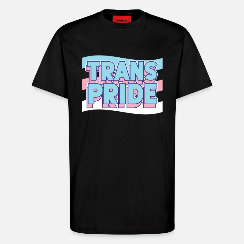 Transgender Trans LGBT Pride - T-Shirt - made by SPREAD - SOLID BLACK