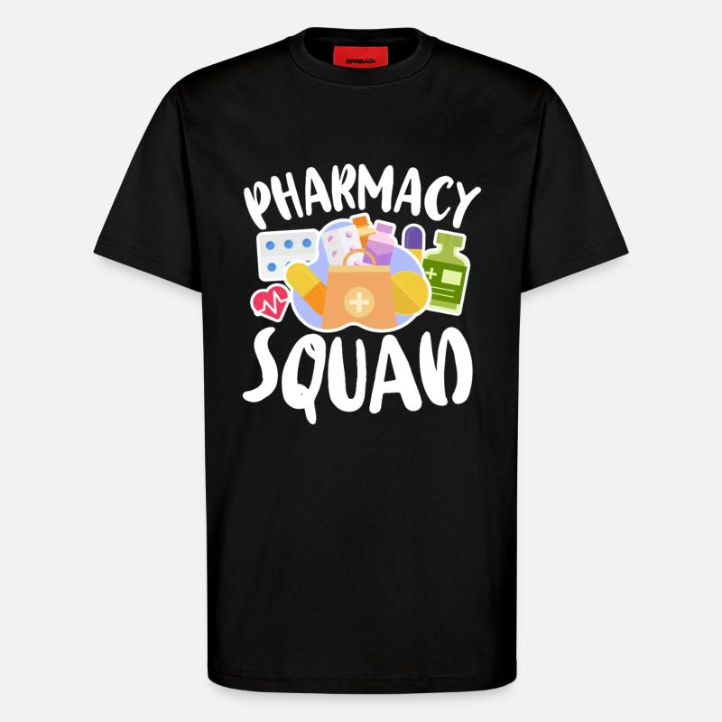 Pharmacy Tech Technician - T-Shirt - made by SPREAD - SOLID BLACK