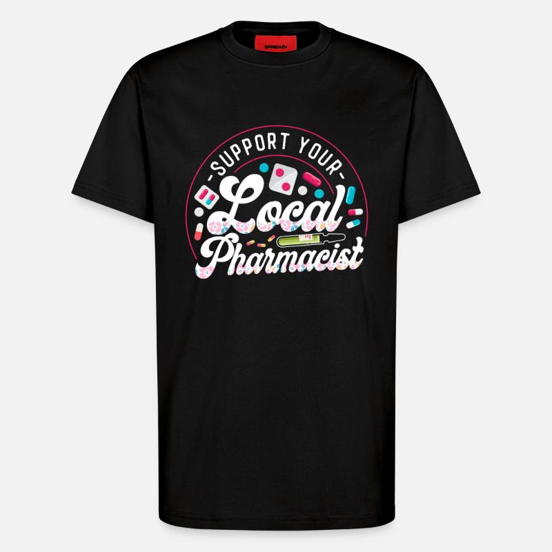 Pharmacy Tech Technician - T-Shirt - made by SPREAD - SOLID BLACK