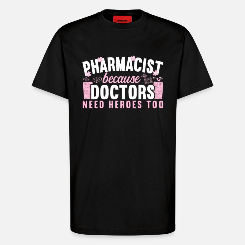Technicien en pharmacie - T-shirt bio décontracté fabriqué en UE - SOLID BLACK