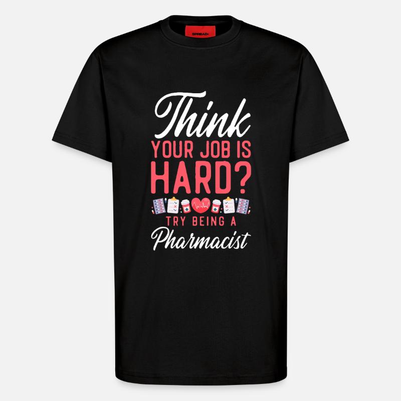Pharmacy Tech Technician - T-Shirt - made by SPREAD - SOLID BLACK