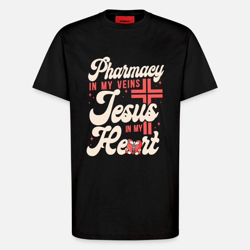 Pharmacy Tech Technician - T-Shirt - made by SPREAD - SOLID BLACK
